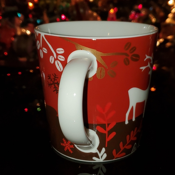 Starbucks Red Deer Reindeer Hot Coffee Mug Winter Christmas Holiday 2009 16 oz - Picture 4 of 6
